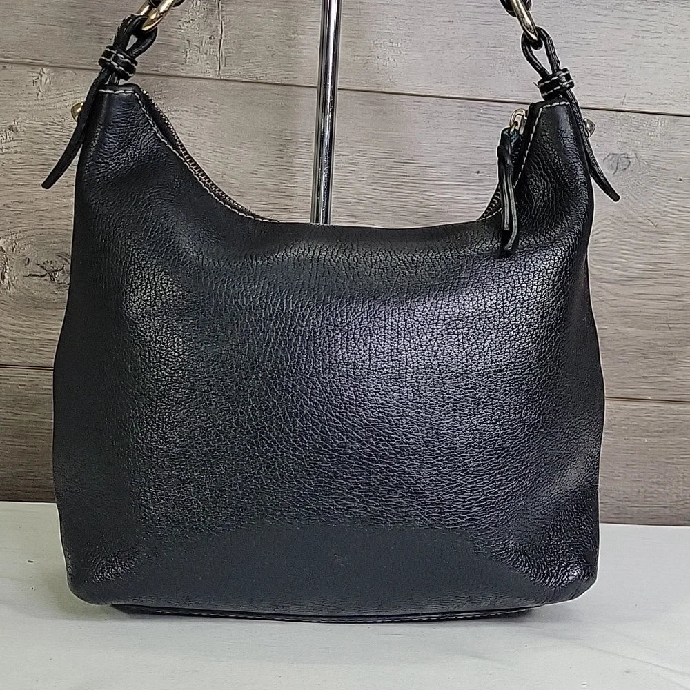 Dooney & Bourke Black Pebble Leather Shoulder Bag